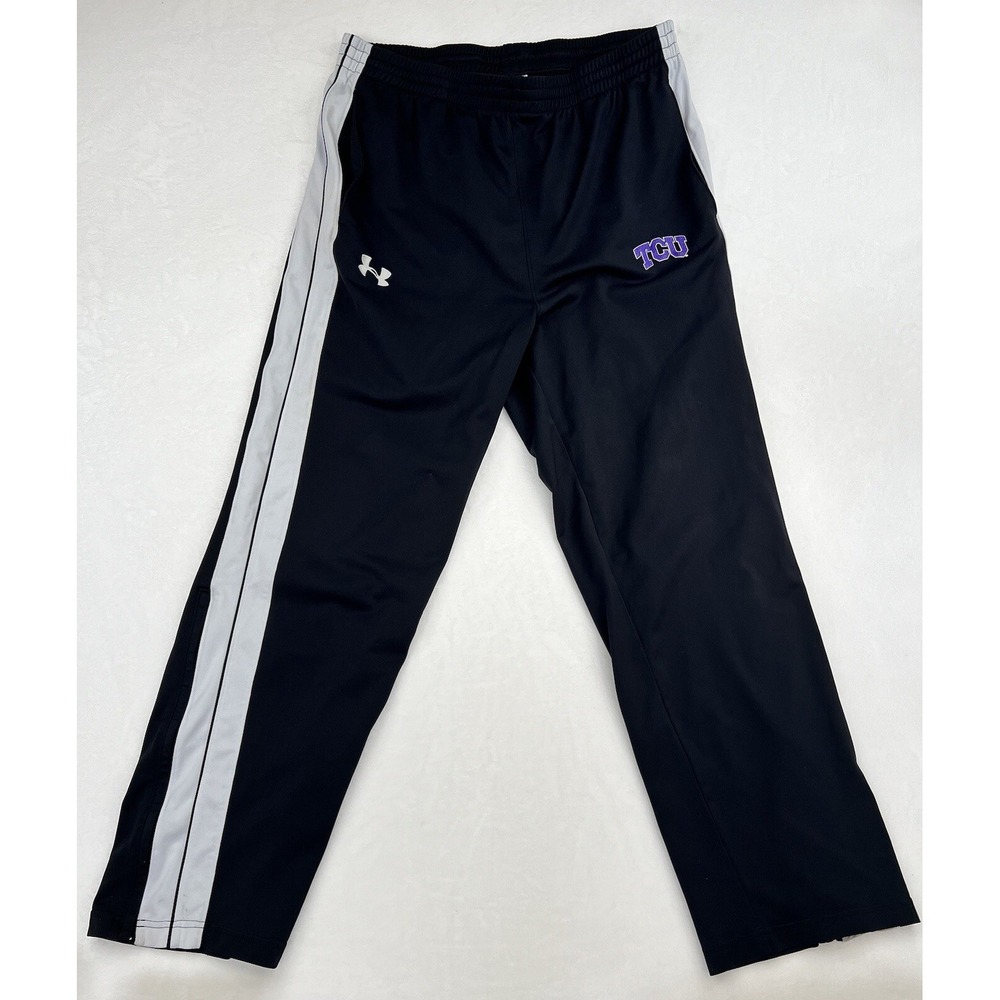 Under Armour TCU Horned‎ Frogs Pants Mens XL Black Sweatpants Polyester NCAA - Picture 2 of 7